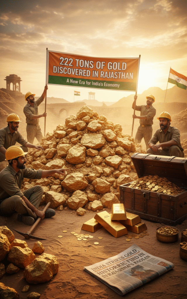 222 tons gold found Rajasthan